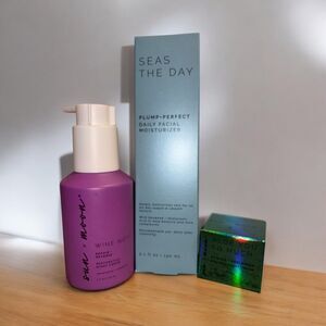 Sun+Moon 3pcBUNDLE Seas the Day Moisturizer/Aloe You So Much Eyes/Wine Not Cream